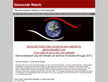 Tablet Screenshot of genocide-watch.org